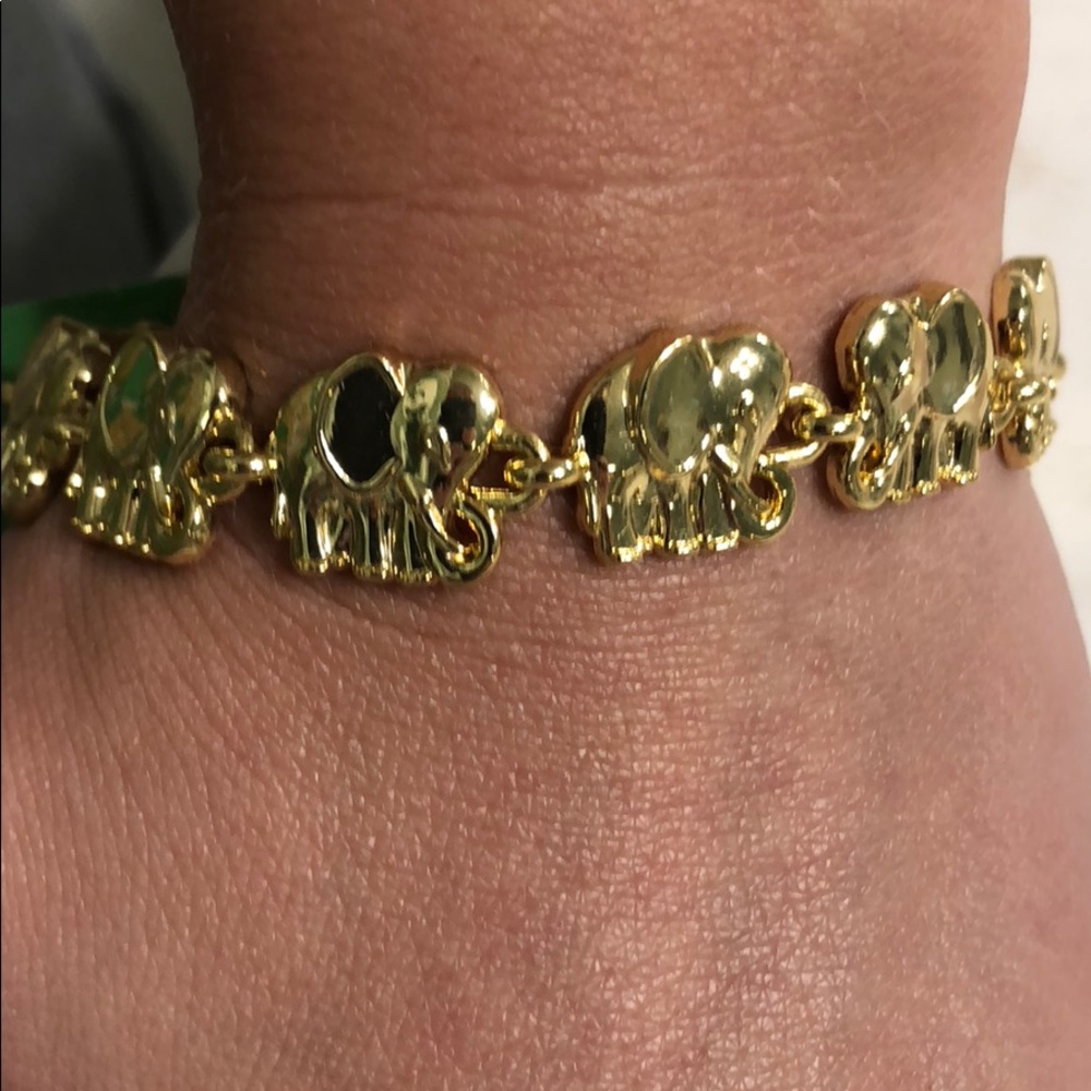 Lilly Pulitzer gold elephant bracelet